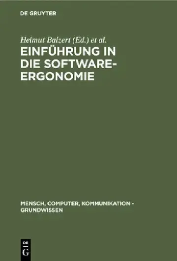 Cover of Einführung in die Software-Ergonomie