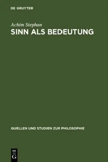 Cover of Sinn als Bedeutung
