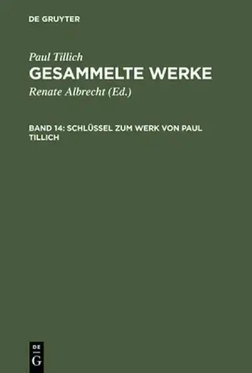 Cover of Gesammelte Werke, Band 14, Schlüssel Zum Werk Von Paul Tillich