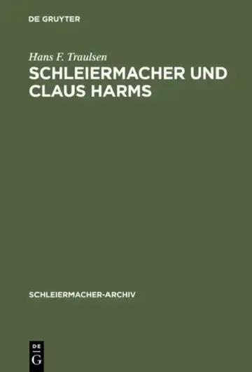 Cover of Schleiermacher Und Claus Harms