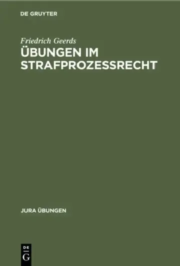 Cover of Übungen im Strafprozeßrecht