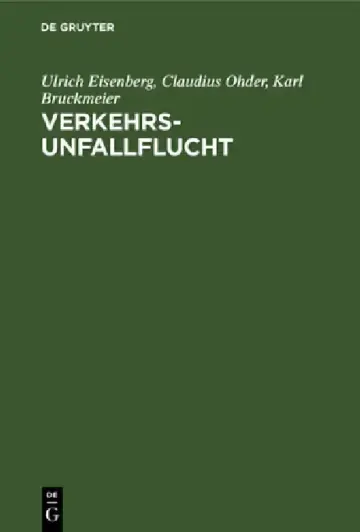 Cover of Verkehrsunfallflucht