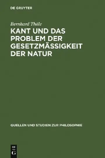 Cover of Kant Und Das Problem Der Gesetzmäßigkeit Der Natur