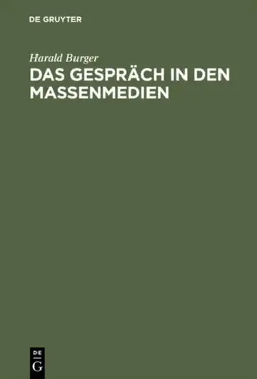 Cover of Das Gespräch in den Massenmedien