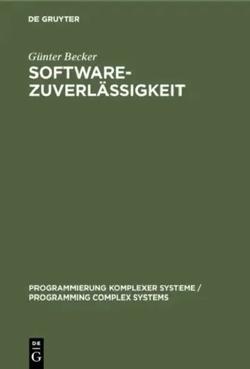 Cover of Softwarezuverlässigkeit