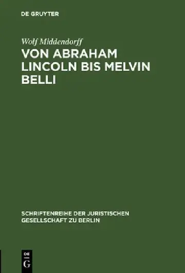 Cover of Von Abraham Lincoln bis Melvin Belli