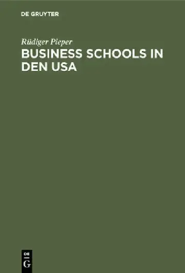Cover of Business schools in den USA