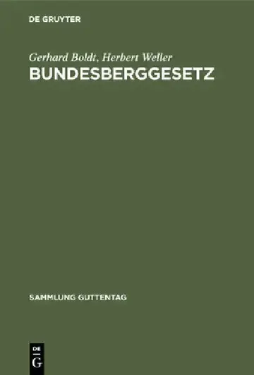 Cover of Bundesberggesetz