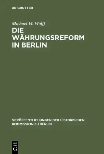 Cover of Die Währungsreform in Berlin