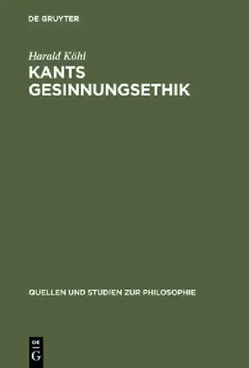 Cover of Kants Gesinnungsethik