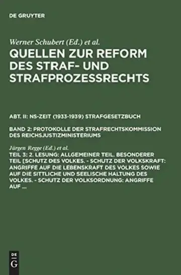 Cover of Quellen Zur Reform Des Straf- Und Strafprozerechts, Teil 3, 2. Lesung