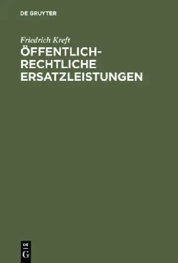 Cover of Öffentlich-rechtliche Ersatzleistungen