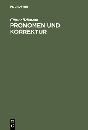 Cover of Pronomen und Korrektur