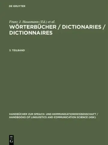 Cover of Worterbucher / Dictionaries / Dictionnaires. 3. Teilband