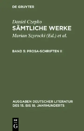 Cover of Sämtliche Werke, Band 5, Prosa-Schriften II
