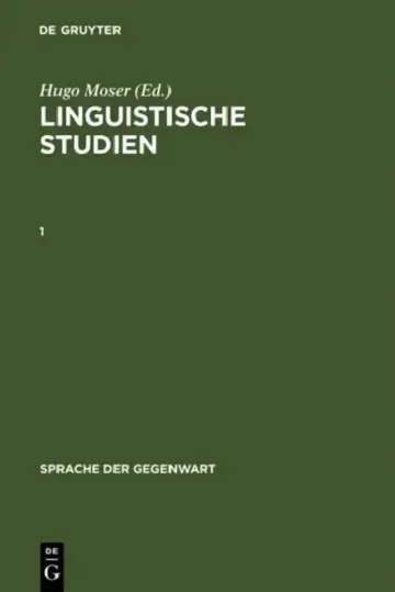 Cover of Linguistische Studien. 1