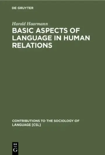 Cover of Basic Aspects of Language in Human Relations