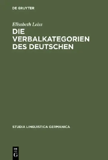 Cover of Die Verbalkategorien Des Deutschen