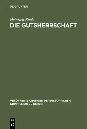 Cover of Die Gutsherrschaft