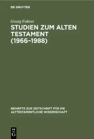 Cover of Studien zum Alten Testament (1966-1988)