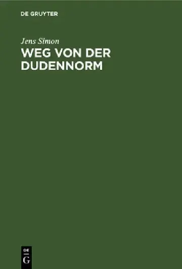 Cover of Weg Von Der Dudennorm