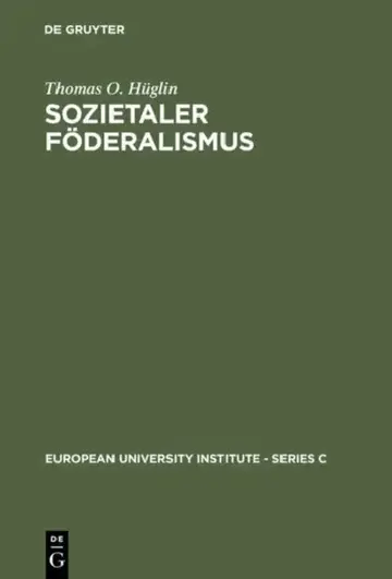 Cover of Sozietaler Föderalismus
