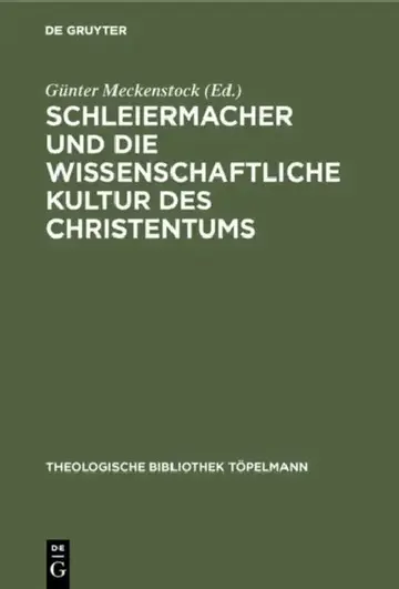 Cover of Schleiermacher und die wissenschaftliche Kultur des Christentums