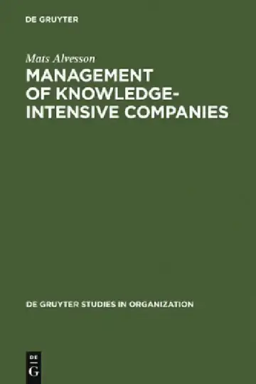 Cover of Management of Knowledge-Intensive Companies