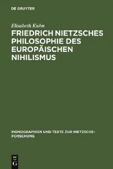 Cover of Friedrich Nietzsches Philosophie Des Europäischen Nihilismus