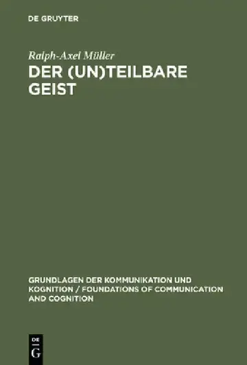 Cover of Der (un)teilbare Geist