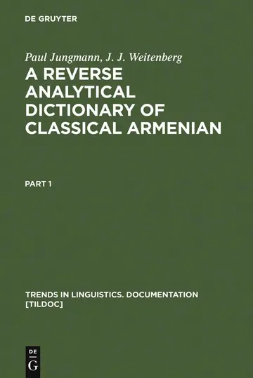 Cover of A Reverse Analytical Dictionary of Classical Armenian
