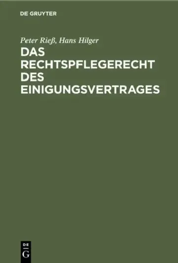 Cover of Das Rechtspflegerecht Des Einigungsvertrages