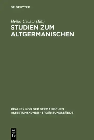 Cover of Studien Zum Altgermanischen