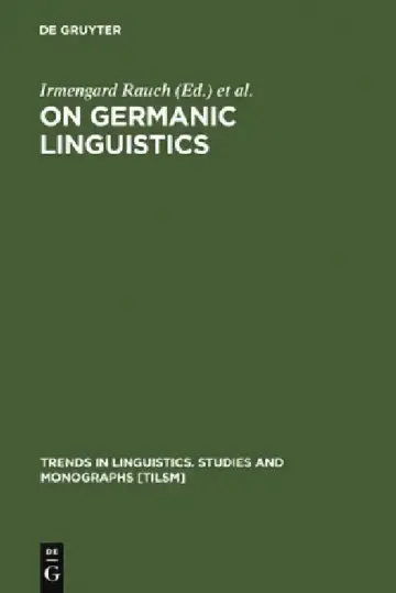 Cover of On Germanic Linguistics