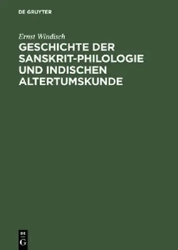 Cover of Geschichte Der Sanskrit-Philologie Und Indischen Altertumskunde