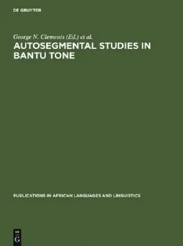 Cover of Autosegmental Studies in Bantu Tone