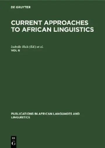 Cover of Current Approaches to African Linguistics. Vol 6