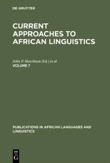 Cover of Current Approaches to African Linguistics. Vol 7