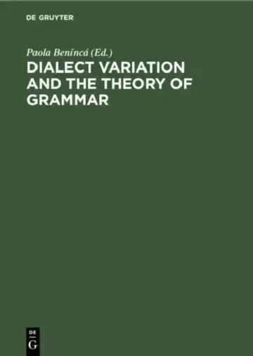 Cover of Dialect Variation and the Theory of Grammar