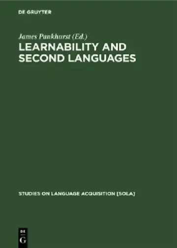 Cover of Learnability and second languages