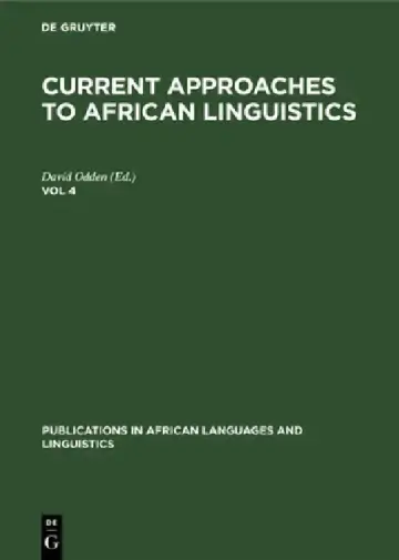 Cover of Current Approaches to African Linguistics. Vol 4