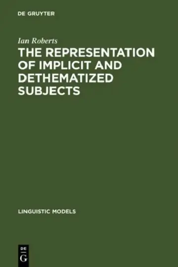 Cover of The Representation of Implicit and Dethematized Subjects