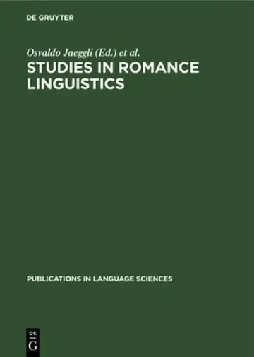 Cover of Studies in Romance Linguistics