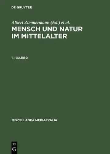 Cover of Mensch Und Natur Im Mittelalter. 1. Halbbd.