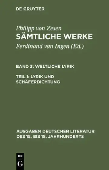 Cover of Lyrik Und Schäferdichtung