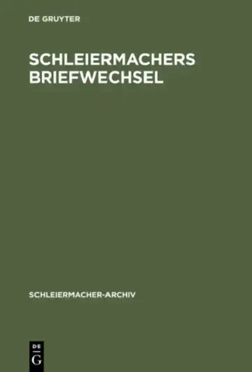 Cover of Schleiermachers Briefwechsel