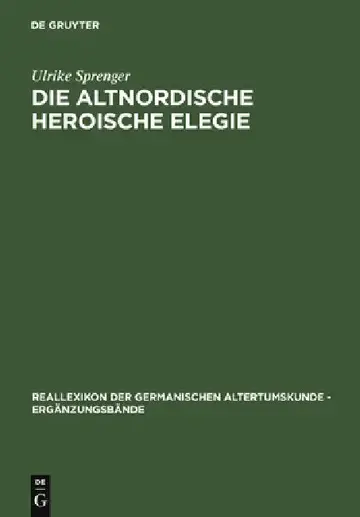 Cover of Die Altnordische Heroische Elegie