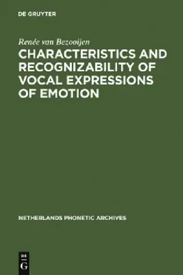 Cover of Characteristics and Recognizability of Vocal Expressions of Emotion