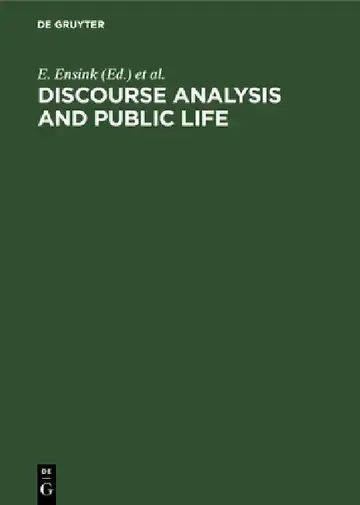 Cover of Discourse Analysis and Public Life