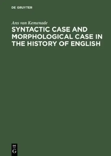 Cover of Syntactic Case and Morphological Case in the History of English